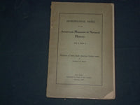 1907 AMER. MUSEUM OF NATURAL HISTORY ANTHROPOLIGICAL PAPERS-VOL 1, PART 1-J 4398