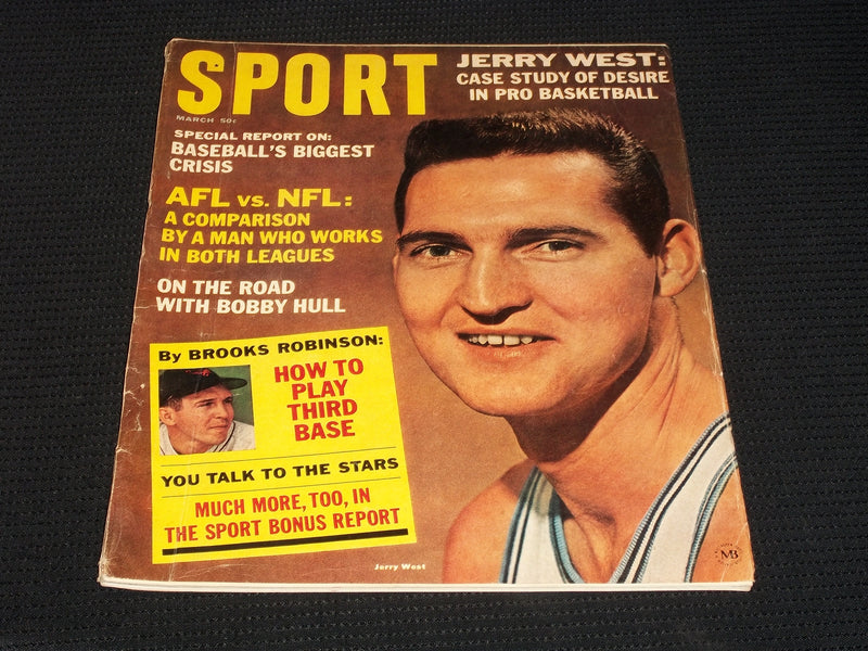 1965 MARCH SPORT MAGAZINE - JERRY WEST COVER - E 251
