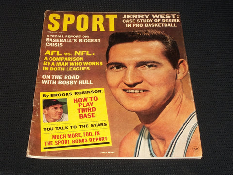 1965 MARCH SPORT MAGAZINE - JERRY WEST COVER - E 251