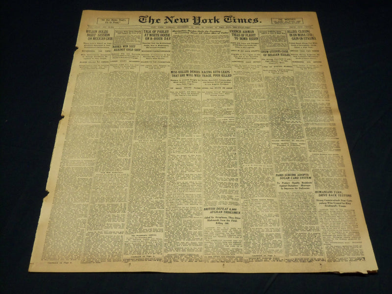1916 NOVEMBER 19 NEW YORK TIMES - MISS KELLER DENIES THAT SHE WILL WED - NT 7726