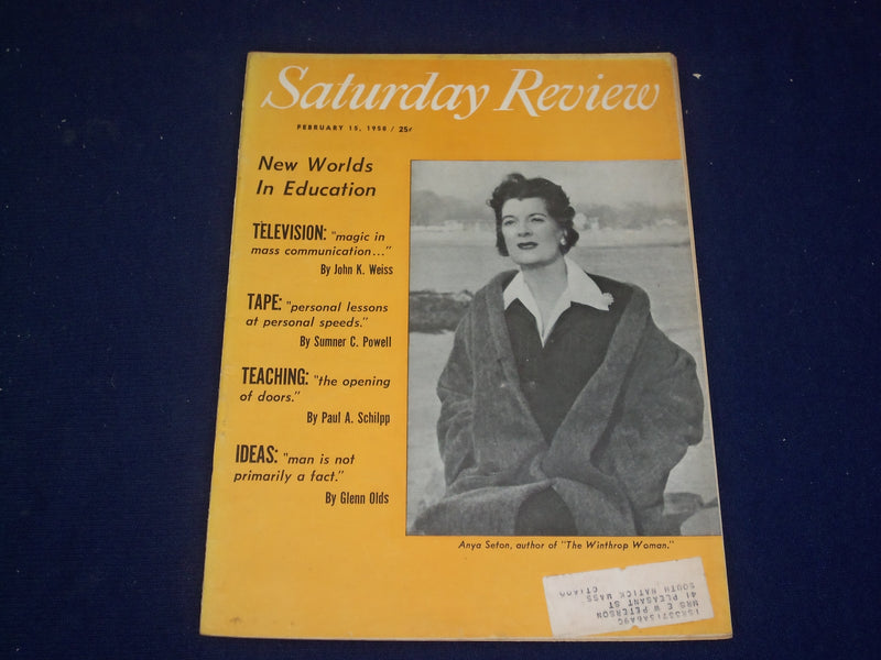 1958 FEBRURAY 15 SATURDAY REVIEW MAGAZINE - ANYA SETON - SP 9458