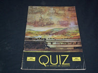 1945 JULY QUIZ BOOKLET ON RAILROADS - ILLUSTRATION OF TRAINS- SP 6225