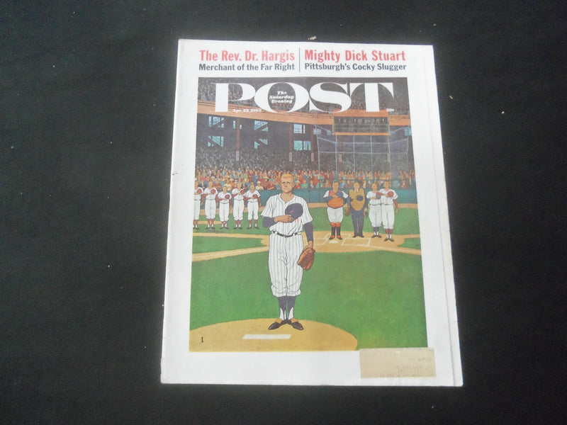 1962 APRIL 28 SATURDAY EVENING POST MAGAZINE - ILLUSTRATED COVER - SP 885B