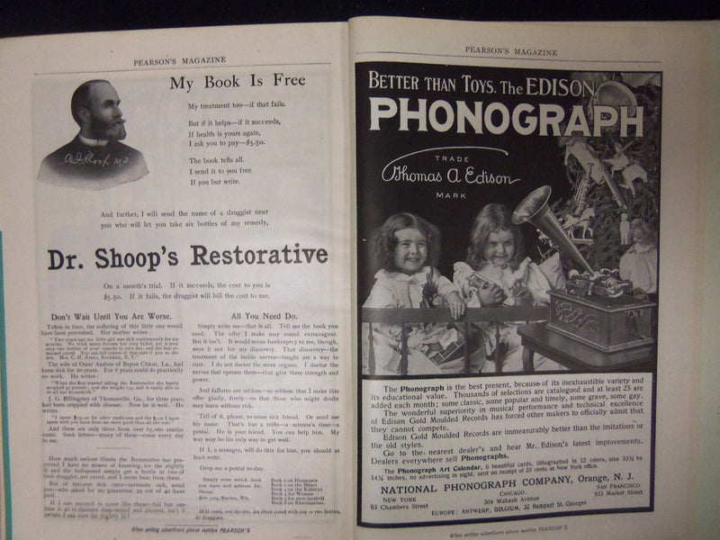1903 DECEMBER PEARSON'S MAGAZINE - NICE STORIES, ADS & ILLUSTRATIONS - ST 3003