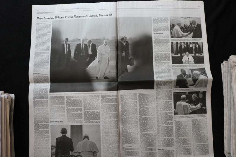 2025 APRIL 22 NEW YORK TIMES - DEATH OF POPE FRANCIS 1936-2025 - RESHAPED CHURCH