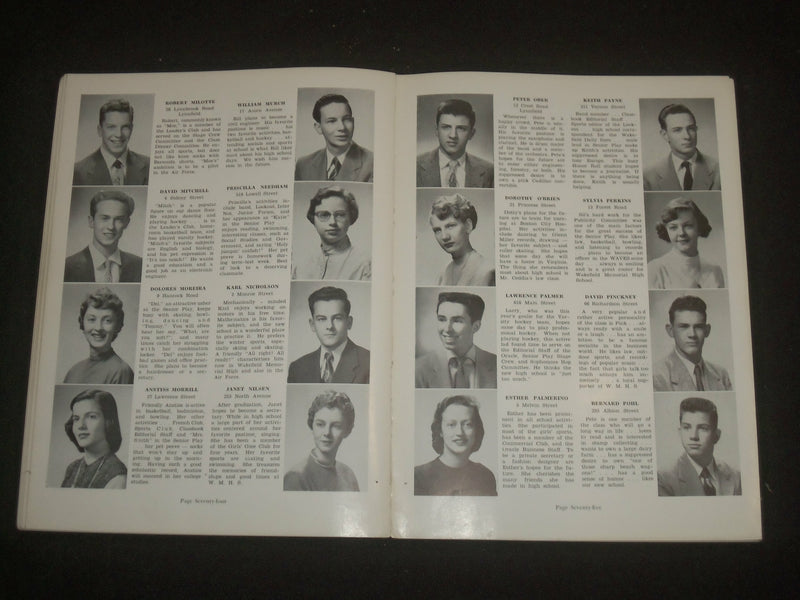 1955 WAKEFIELD HIGH SCHOOL YEARBOOK - WAKEFIELD, MASSACHUSETTS - YB 2247