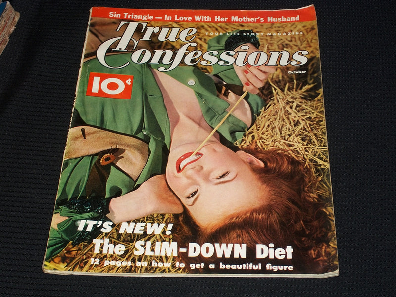 1952 OCTOBER TRUE CONFESSIONS MAGAZINE VERY NICE COVER & INSIDE PAGES - E 3792
