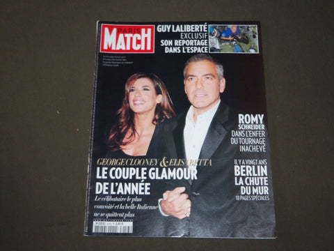 2009 OCTOBER 22-28 PARIS MATCH (FRENCH) MAGAZINE - GEORGE CLOONEY - SP 9962