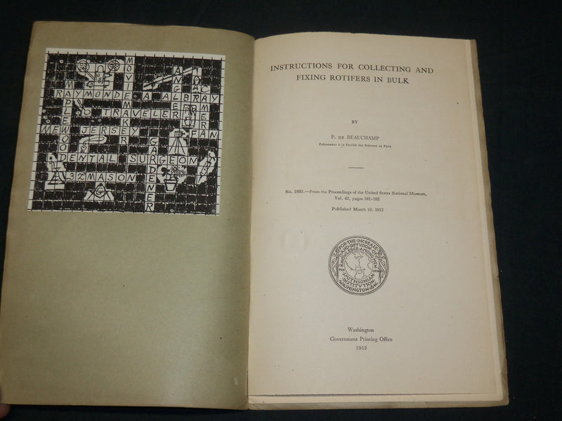 1912-1917 SMITHSONIAN PROCEEDINGS PUBLICATIONS LOT OF 5 ISSUES - KD 1049