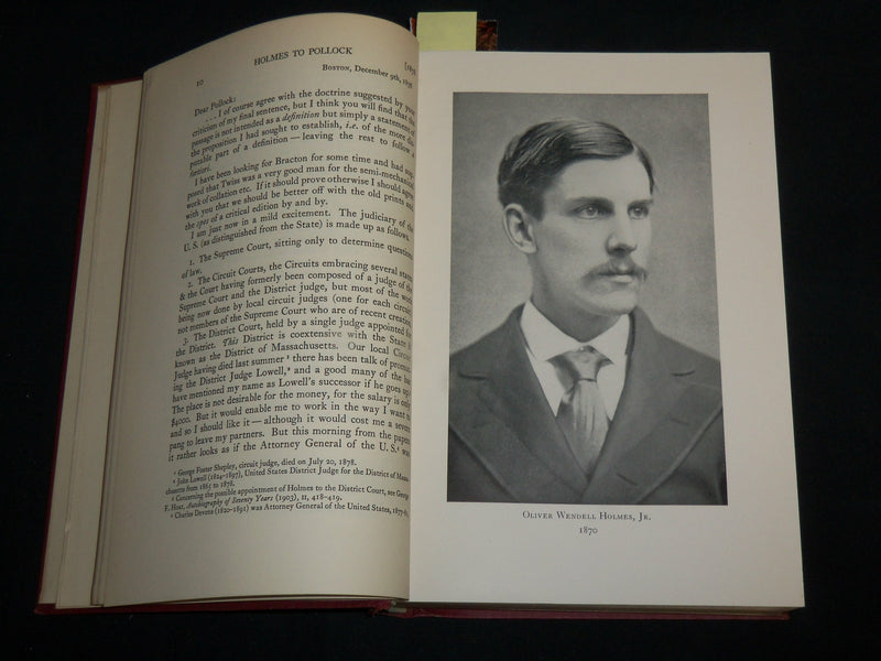 1946 HOLMES - POLLOCK LETTERS HARDCOVER BOOK EDITED BY MARK HOWE - KD 7240
