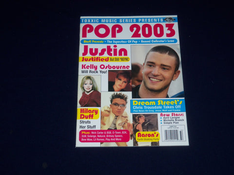 2003 SUMMER -POP 2003 MAGAZINE - HILARY DUFF, JUSTIN TIMBERLAKE COVER - SP 4927