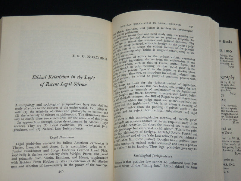 1956 AMERICAN PHILOSOPHERS AT WORK HARDCOVER BOOK BY SIDNEY HOOK - KD 6467