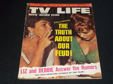1961 FEBRUARY TV PICTURE LIFE MAGAZINE - DEBBIE REYNOLDS & LIZ TAYLOR - E 17226