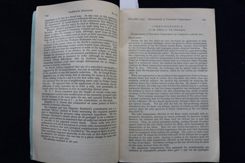 1953 DECEMBER THE OBSERVATORY A REVIEW OF ASTRONOMY - SOFTCOVER BOOK - K 1443