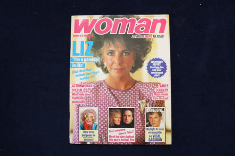 1988 JANUARY 16 WOMAN MAGAZINE - ELIZABETH TAYLOR COVER - E 19308
