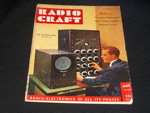 1946 MAY RADIO-CRAFT MAGAZINE VERY NICE COVERS & ADS - E 431