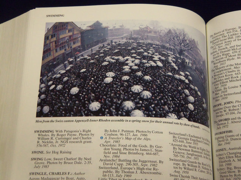 1888-1988 NATIONAL GEOGRAPHIC MAGAZINE INDEXES BOOK LOT OF 7 - PHOTOS - KD 1112