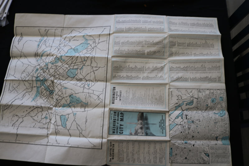 1942 WASHINGTON DISTRICT OF COLUMBIA CITY MAP - FOLD-OUT - K 2216