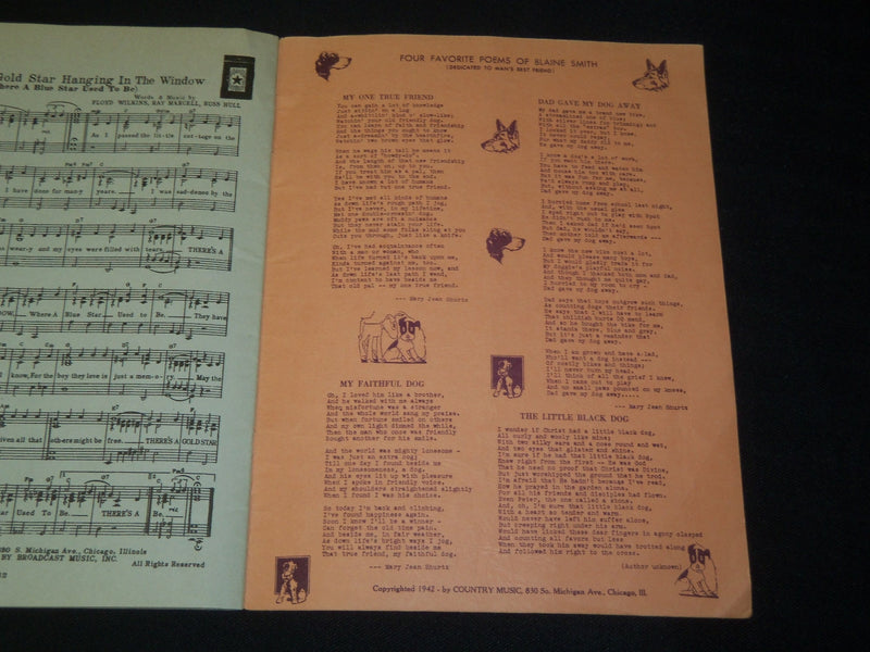 1943 BLAINE SMITH HISTORIC ALBUM OF FAVORITE SIGNED MUSIC BOOK - JC 50