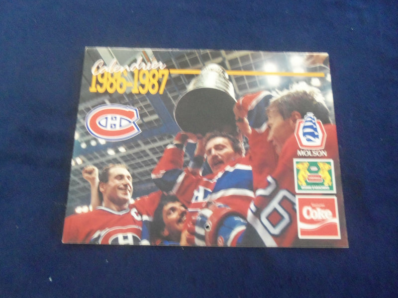 1986-1987 MONTREAL CANADIANS HOCKEY CALENDAR - F 254W