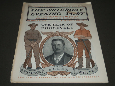 1902 OCTOBER 4 THE SATURDAY EVENING POST MAGAZINE - ILLUSTRATED COVER- SP 1061