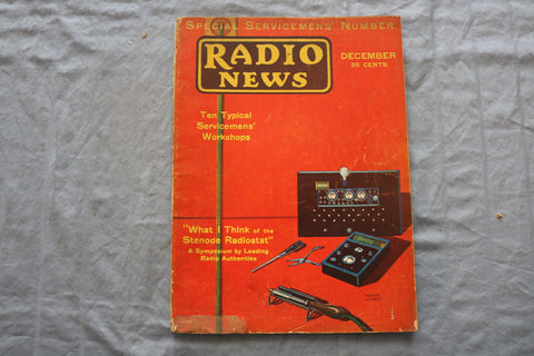 1930 DECEMBER RADIO NEWS MAGAZINE - STENODE RADIOSTAT COVER - ST 1006I
