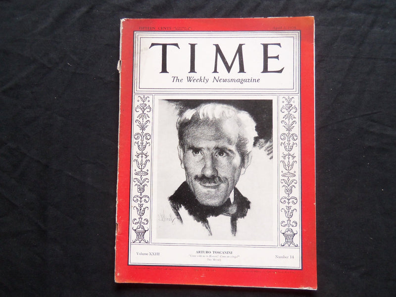 1934 APRIL 2 TIME MAGAZINE - ARTURO TOSCANINI - T 416