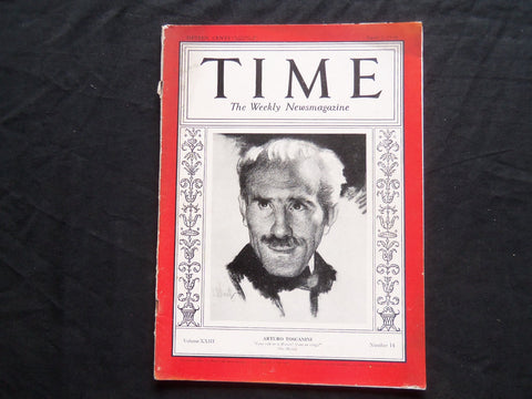 1934 APRIL 2 TIME MAGAZINE - ARTURO TOSCANINI - T 416