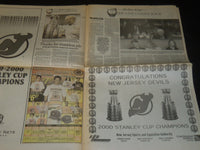 2000 JUNE 12 THE STAR-LEDGER NEWSPAPER-NJ DEVILS STANLEY CUP- LOT OF 8 - NP 4231
