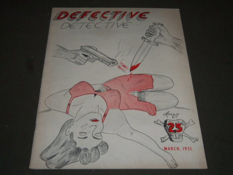 1951 MARCH DEFECTIVE MAGAZINE - NICE COVER & PHOTOS - ST 4976