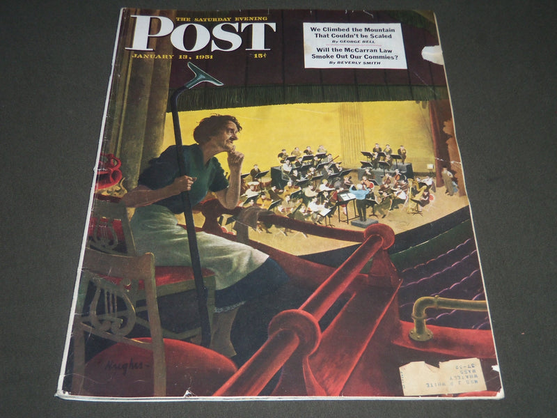 1951 JANUARY 13 THE SATURDAY EVENING POST MAGAZINE - ILLUSTRATED COVER - SP 1853