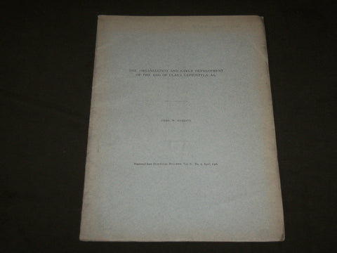 1906 EARLY DEVELOPMENT OF THE EGG OF CLAVA LEPTOSTYLA BOOK BY HARGITT - J 7119