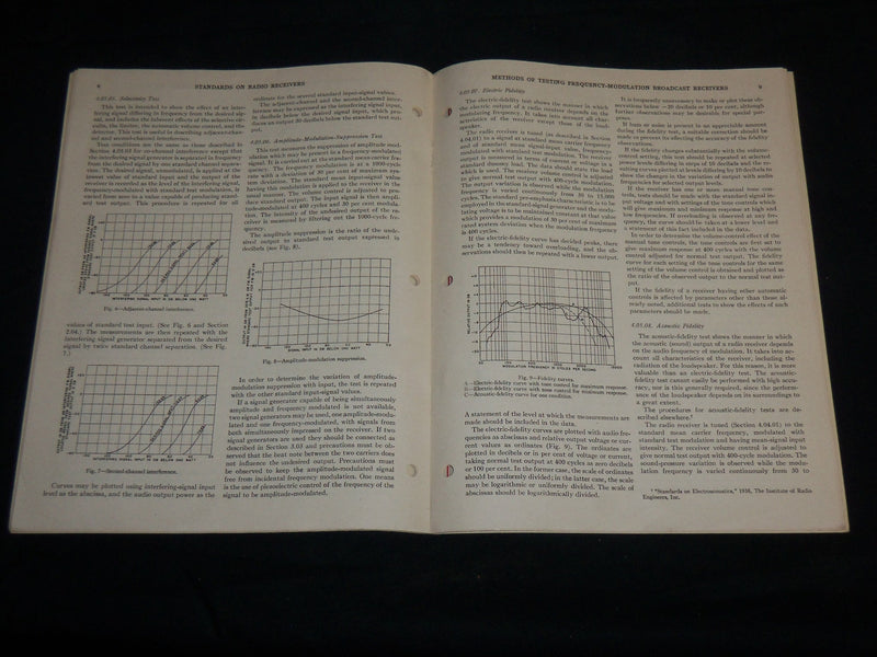 1947 STANDARDS ON RADIO RECEIVERS CATALOG - METHODS OF TESTING - J 6669