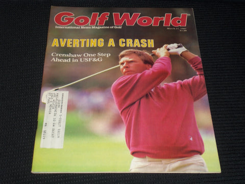 1987 MARCH 27 GOLF WORLD MAGAZINE - BEN CRENSHAW FRONT COVER - E 5525A