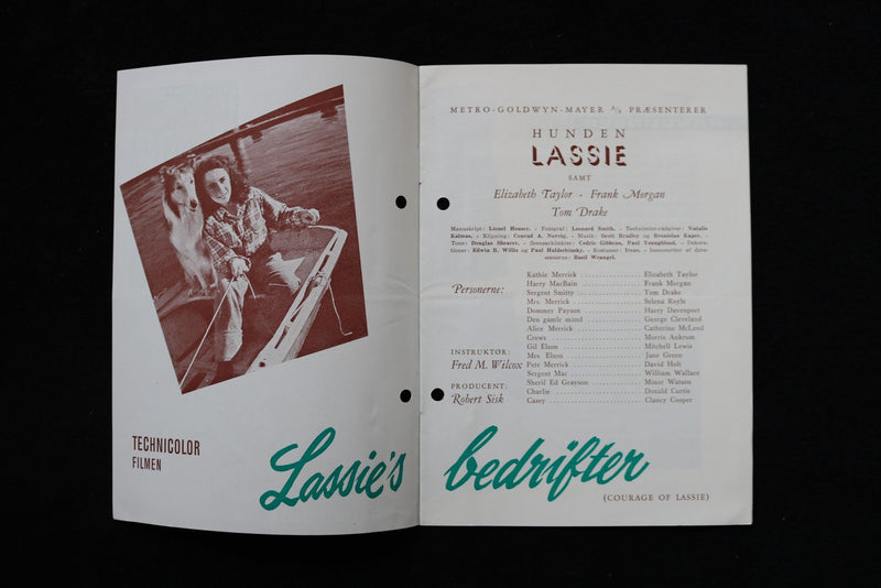 1943 COURAGE OF LASSIE - DANISH MAGAZINE - ELIZABETH TAYLOR COVER - E 26427