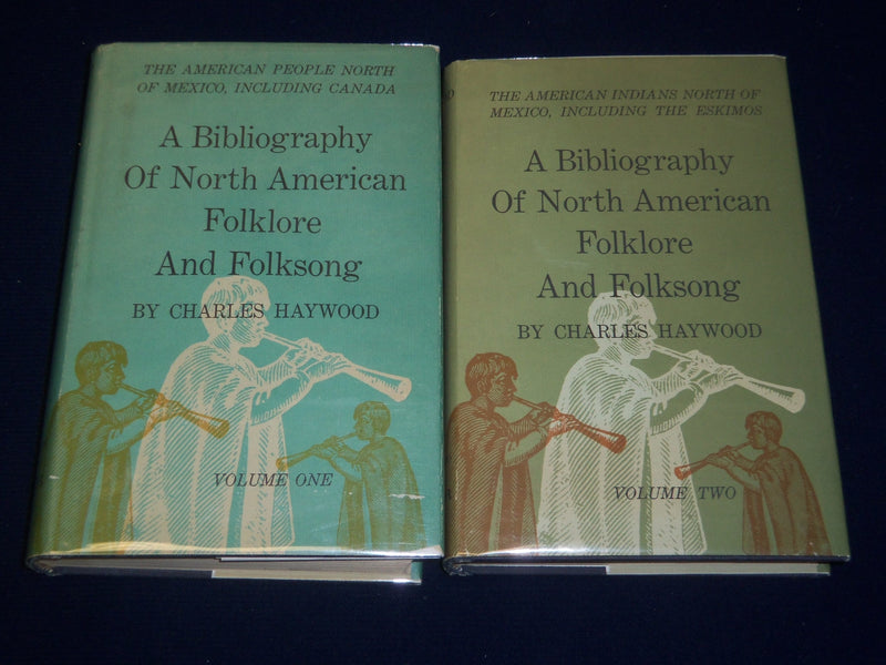 1961 A BIBLIOGRAPHY NORTH AMERICAN FOLKLORE & FOLKSONG SET OF 2 BOOKS- KD 5609