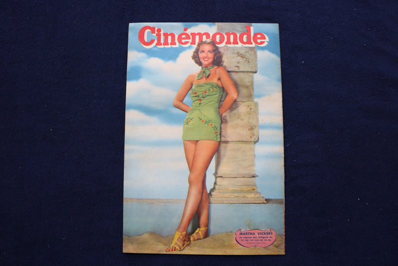 1947 AUGUST 26 CINEMONDE MAGAZINE - HEDY LAMARR - MARTHA VICKERS COVER - E 23950