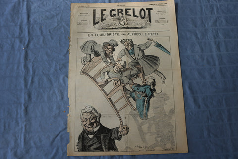 1872 OCTOBER 27 LE GRELOT NEWSPAPER - UN EQUILIBRISTE - FRENCH - NP 8604
