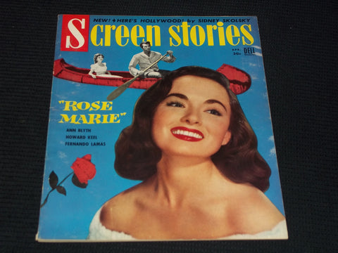 1954 APRIL SCREEN STORIES MAGAZINE - ANN BLYTH FRONT COVER - E 14114