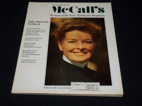 1970 FEBRUARY MCCALL'S MAGAZINE - KATHARINE HEPBURN NICE FRONT COVER - E 2456