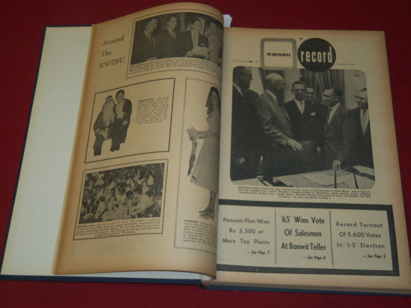 1957 RWDSU RECORD NEWSPAPER BOUND VOLUME NO. 4 - RETAIL - WHOLESALE - R 15H
