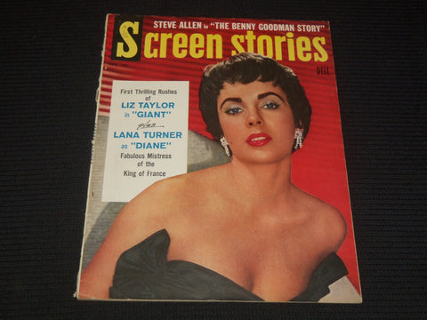 1956 FEBRUARY SCREEN STORIES MAGAZINE - ELIZABETH TAYLOR COVER - E 15928