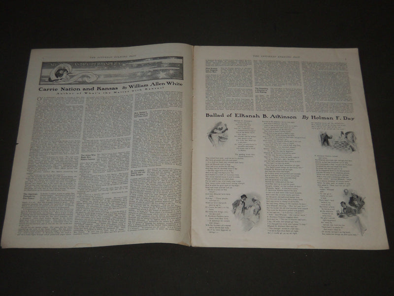 1901 APRIL 6 THE SATURDAY EVENING POST MAGAZINE - ILLUSTRATED COVER - SP 528