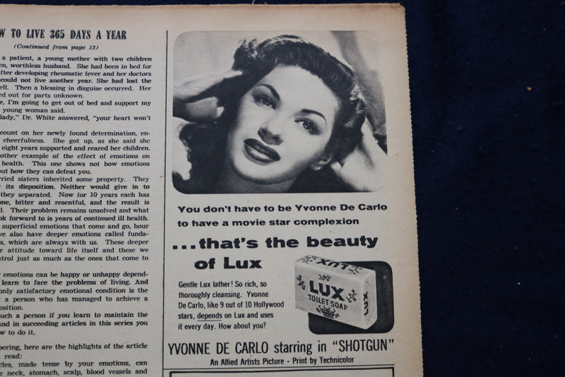 1955 MAR 13 AMERICAN WEEKLY MAGAZINE - RITA HAYWORTH ARTICLE AND PHOTO - E 23267