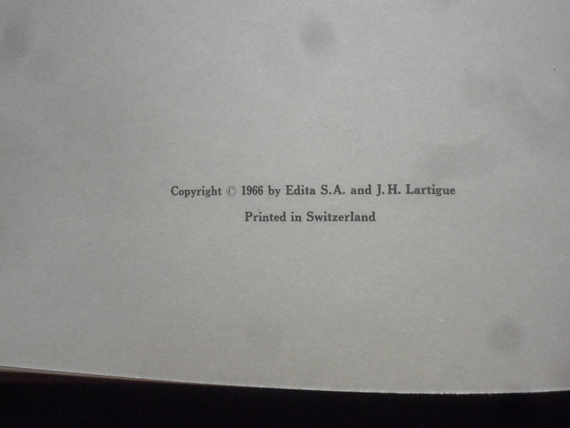 1966 BOYHOOD PHOTOS OF J. H. LARTIGUE HARDCOVER BOOK - KD 8759