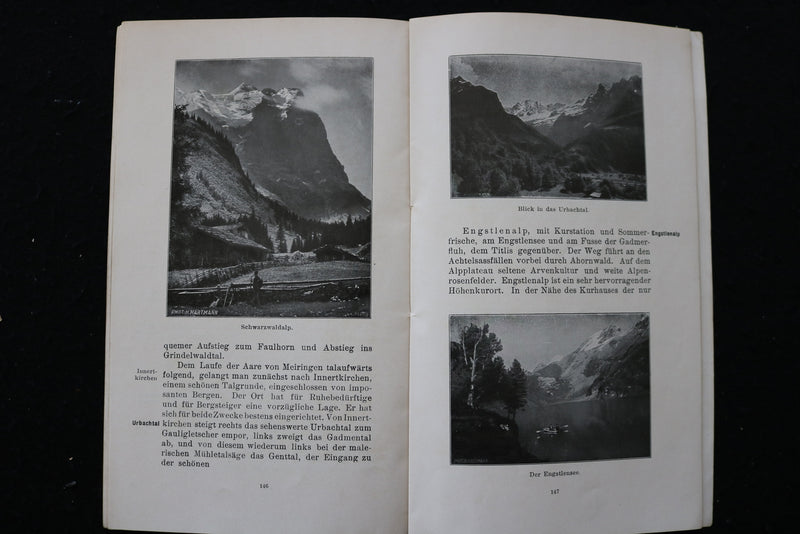 1920'S BERNER OBERLAND SCHWEITZ GUIDE - SOFTCOVER BOOK - GERMAN TEXT - K 2220