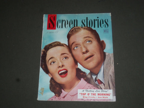 1949 OCTOBER SCREEN STORIES MAGAZINE - ANN BLYTH & BING CROSBY COVER - SP 7502