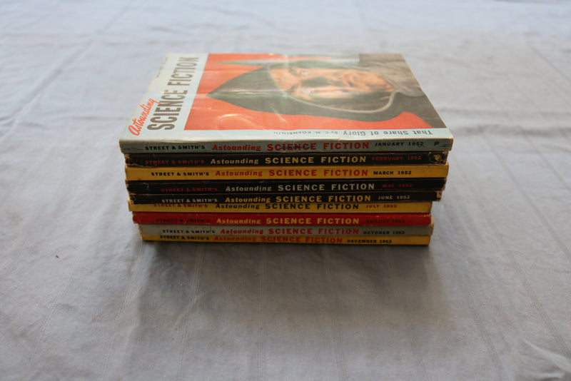 1952 ASTOUNDING SCIENCE FICTION DIGEST MAGAZINE - LOT OF 9 - O 3330