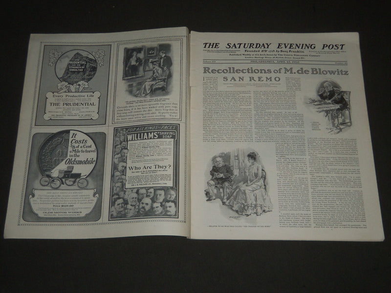 1903 APRIL 25 THE SATURDAY EVENING POST MAGAZINE - HARRISON FISHER COVER- SP 690