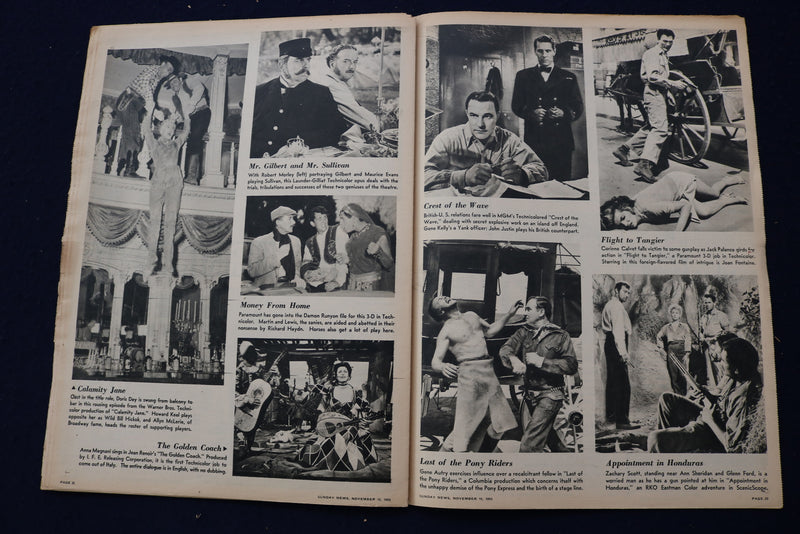 1953 NOV 15 SUNDAY NEWS PICTURE NEWSPAPER - DEBORAH KERR -MOVIE SECTION- E 22780